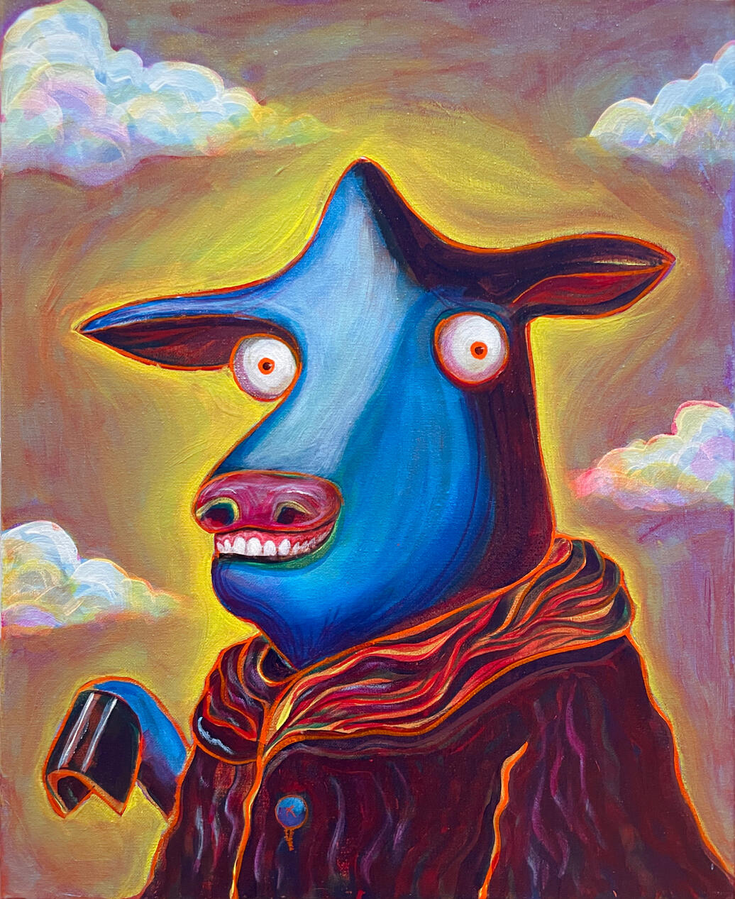 Important Cow in Decorative Coat